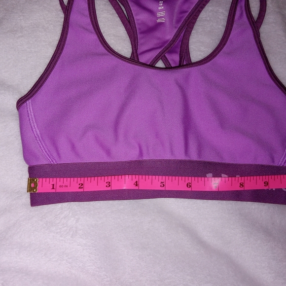 Under Armour Women's Violet Sports Bra - Picture 3 of 5